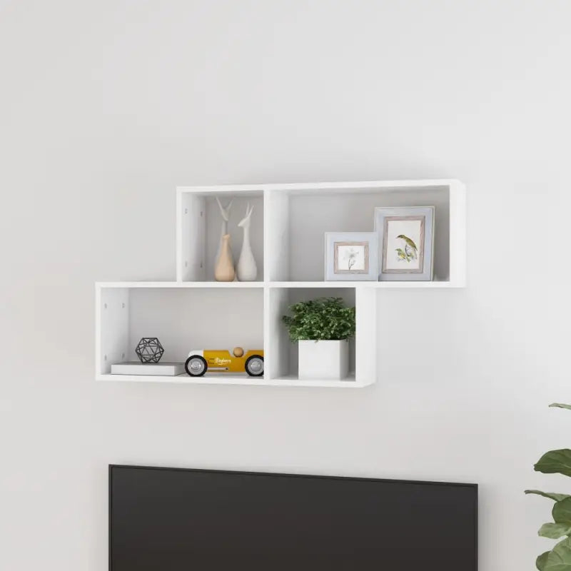 Bewerkt hout wandplank met stevig en stijlvol design voor elke ruimte - Hoogglans wit / 1 - Wandplanken