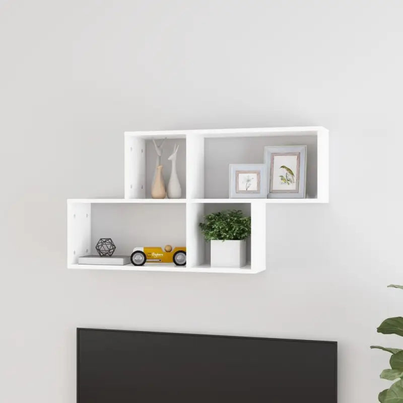 Bewerkt hout wandplank met stevig en stijlvol design voor elke ruimte - Wit / 1 - Wandplanken
