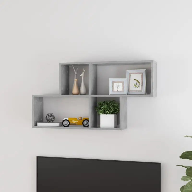 Bewerkt hout wandplank met stevig en stijlvol design voor elke ruimte - Betongrijs / 1 - Wandplanken