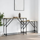 Bewerkte hout wandtafels met metalen frame voor elegante interieurdecoratie - Bijzettafels