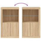Bijzetkast met RGB LED-verlichting van bewerkt hout - Opbergkasten & lockerkasten