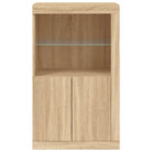 Bijzetkast met RGB LED-verlichting van bewerkt hout - Opbergkasten & lockerkasten