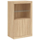 Bijzetkast met RGB LED-verlichting van bewerkt hout - Opbergkasten & lockerkasten