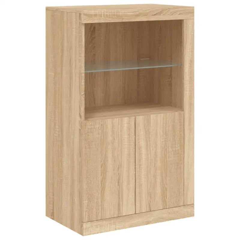 Bijzetkast met RGB LED-verlichting van bewerkt hout - Opbergkasten & lockerkasten