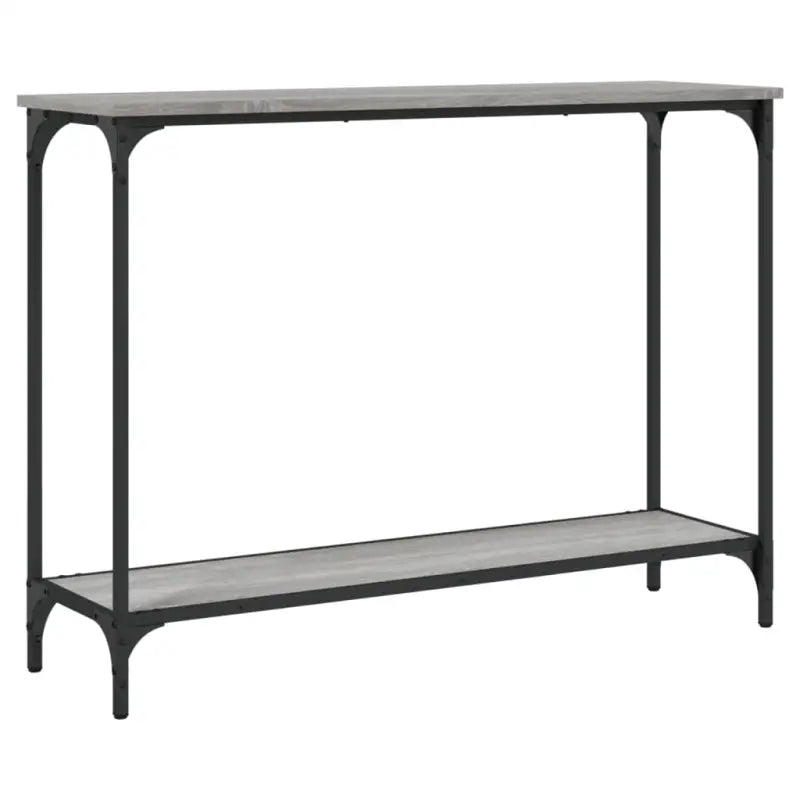 Bijzettafel met bewerkt hout en metalen frame met verstelbare poten - Bijzettafels
