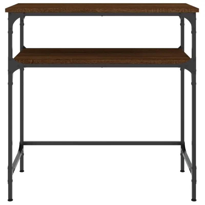 Bijzettafel met bewerkt hout en metalen frame met verstelbare poten - Bijzettafels