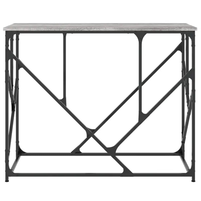 Bijzettafel met bewerkt hout en metalen frame met verstelbare poten - Bijzettafels