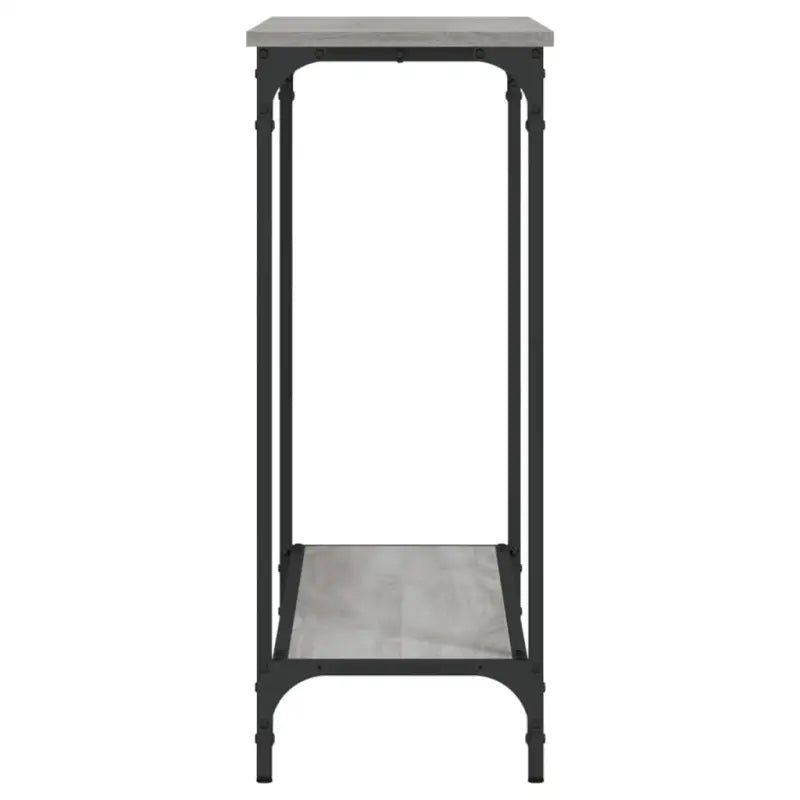 Bijzettafel met bewerkt hout en metalen frame met verstelbare poten - Bijzettafels