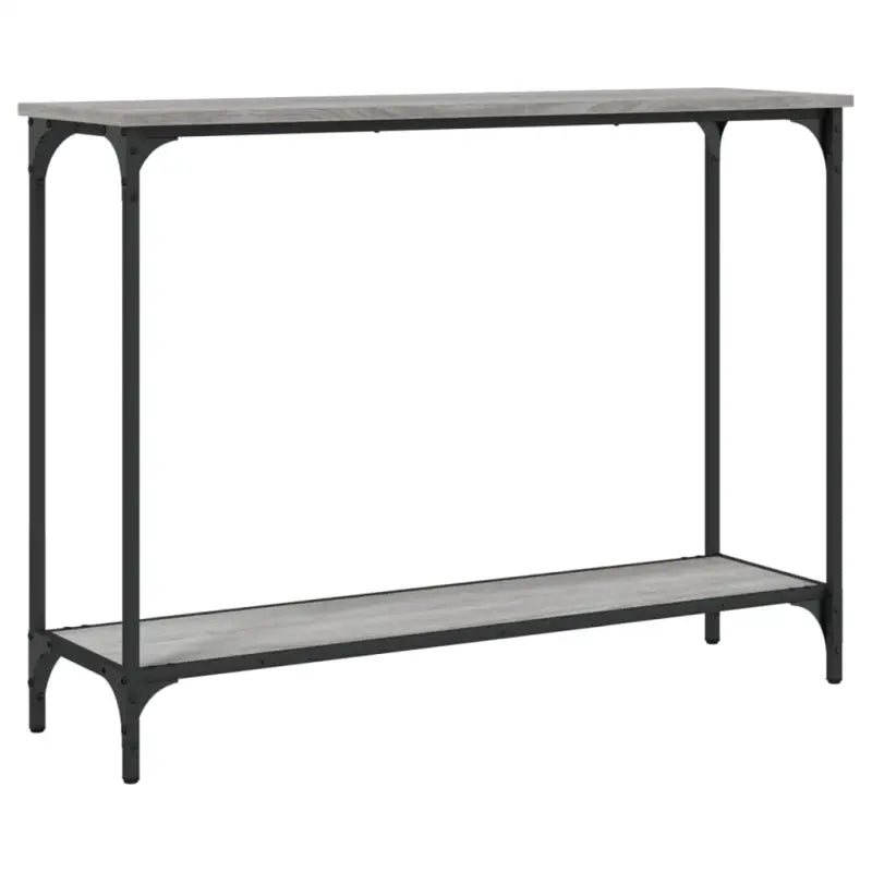 Bijzettafel met bewerkt hout en metalen frame met verstelbare poten - Bijzettafels