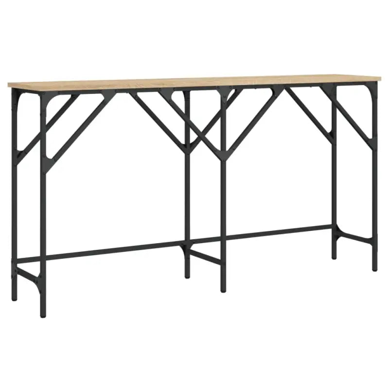 Bijzettafel met bewerkt hout en metalen frame voor elke ruimte - Bijzettafels