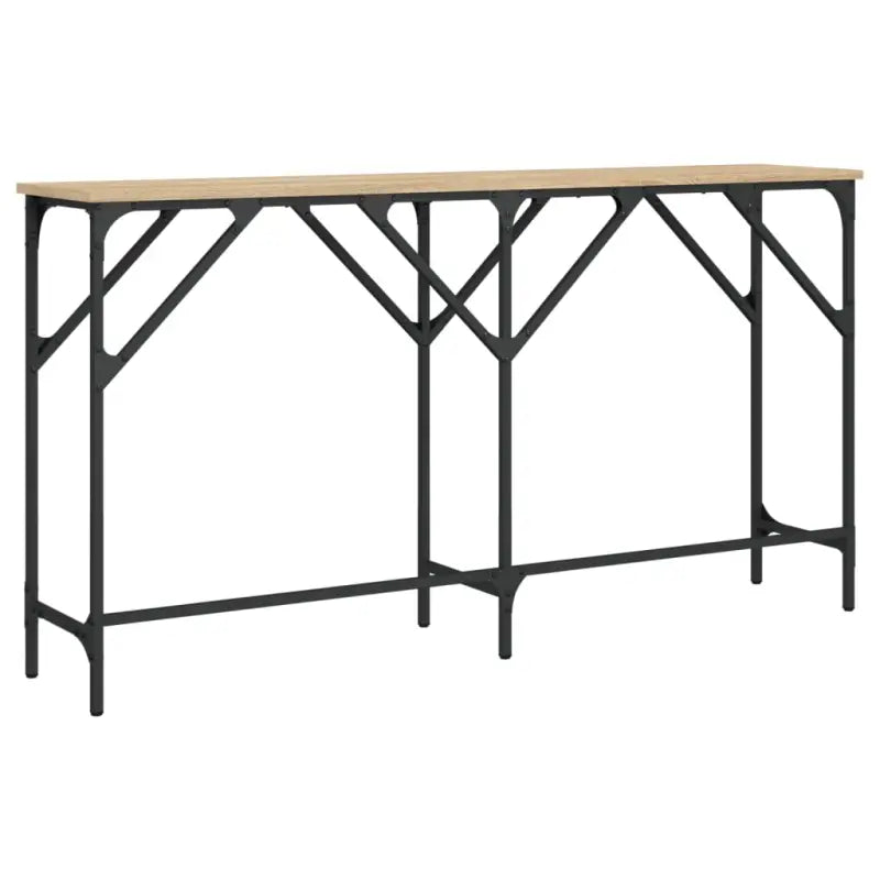 Bijzettafel met bewerkt hout en metalen frame voor elke ruimte - Bijzettafels
