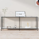 Bijzettafel met gehard glas en gepoedercoat staal voor stijlvolle uitstraling - Wit marmer / 1 / 200 cm - Bijzettafels