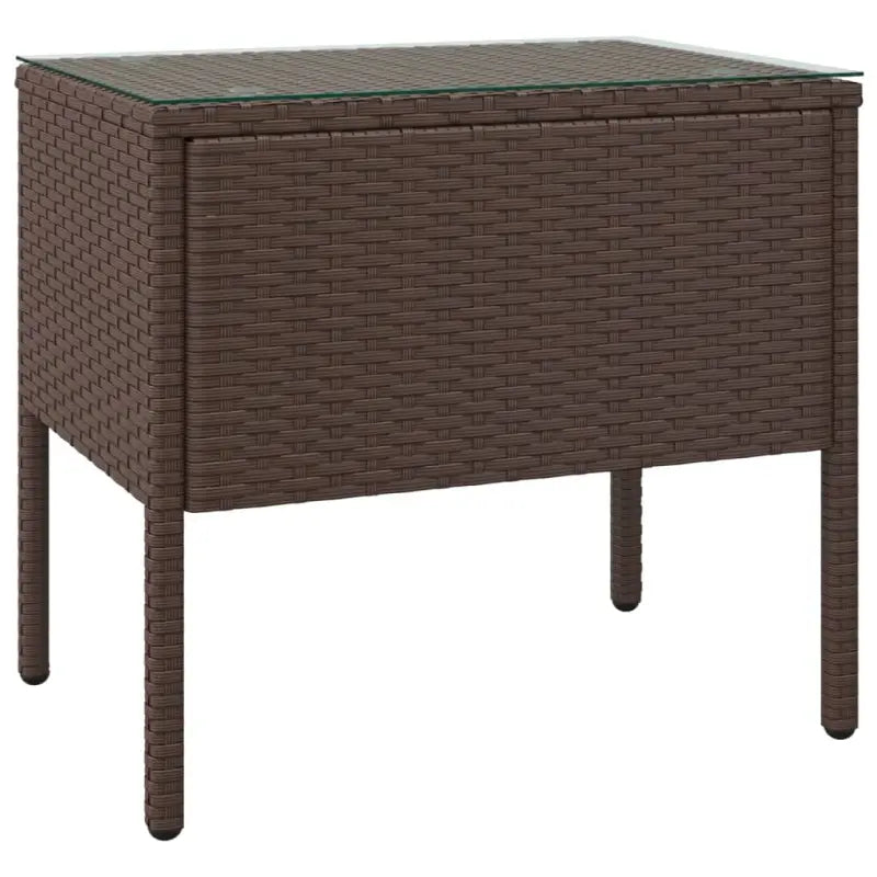 Bijzettafel met gehard glas en gepoedercoat stalen frame - Bijzettafels