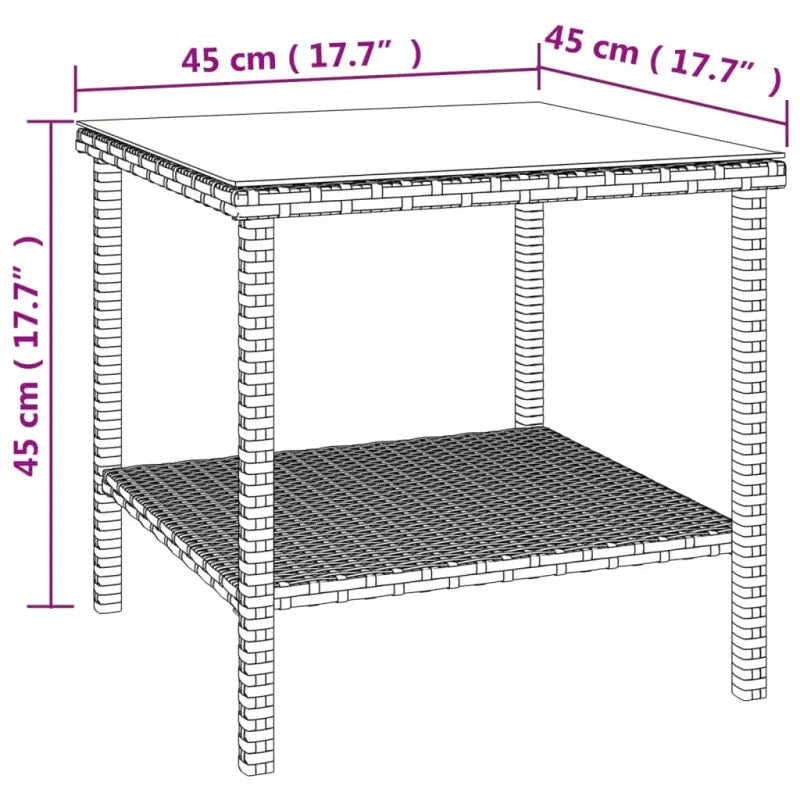 Bijzettafel met gehard glas en gepoedercoat stalen frame - Bijzettafels