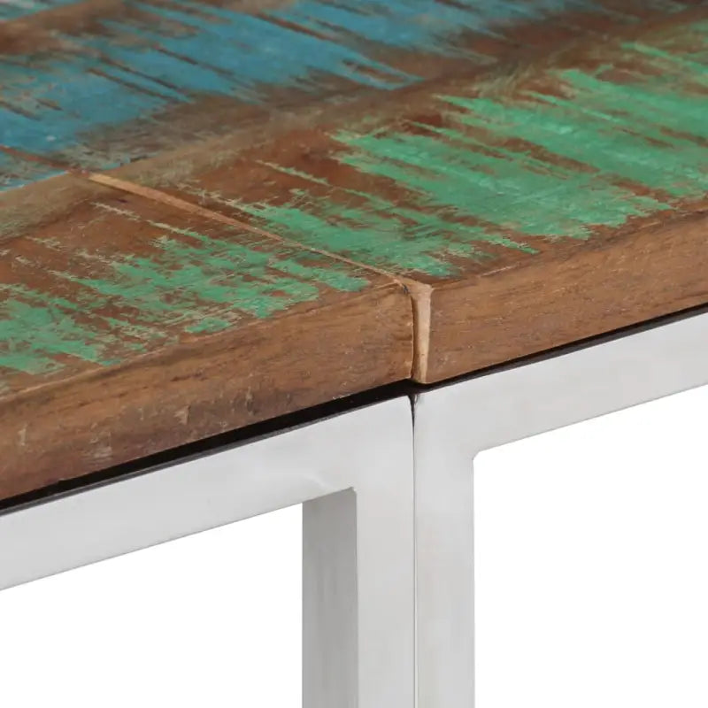 Bijzettafel met massief gerecycled hout voor stijlvolle woonruimte - Bijzettafels