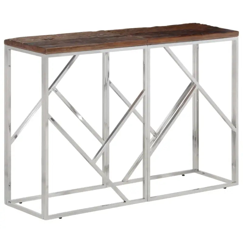 Bijzettafel met massief gerecycled hout voor stijlvolle woonruimte - Zilver / 1 / Hout - Bijzettafels