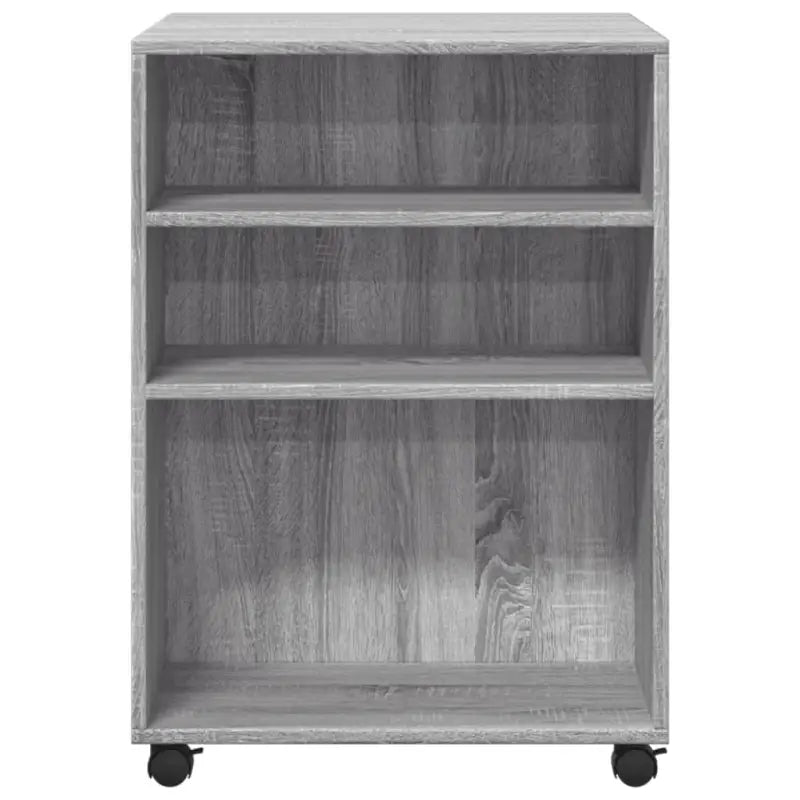 Bijzettafel van bewerkt hout in grijs sonoma eiken stijl - Archiefkasten