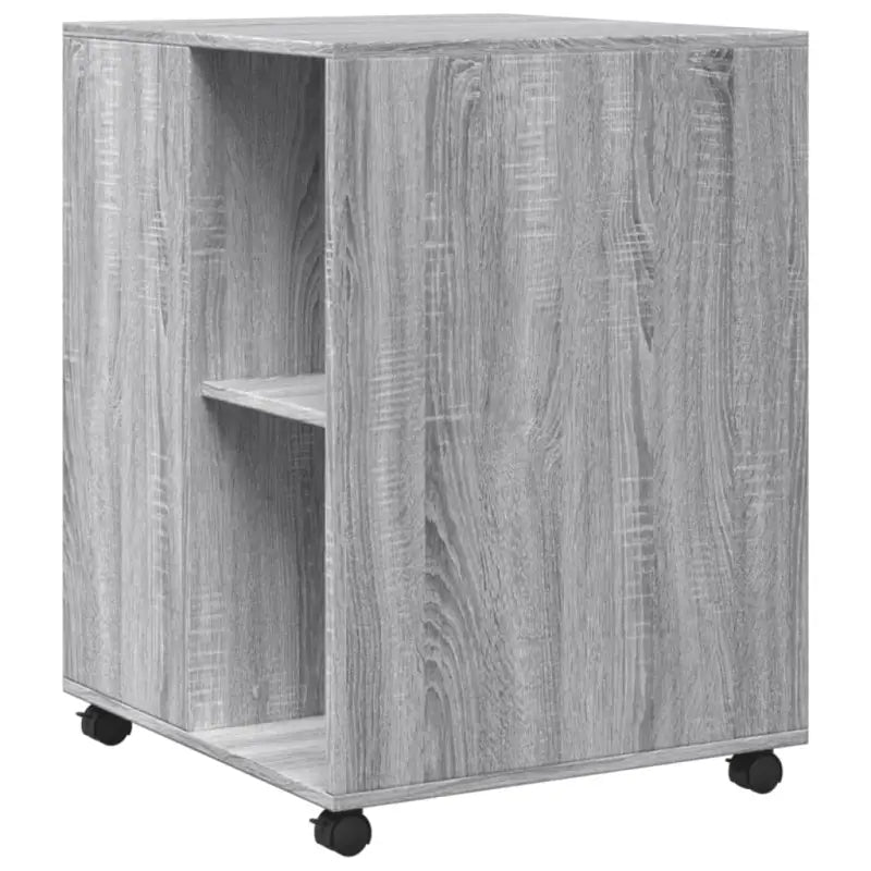 Bijzettafel van bewerkt hout in grijs sonoma eiken stijl - Archiefkasten