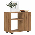 Bijzettafel van bewerkt hout in hoogglans wit voor elegante interieurs - artisanaal eikenkleurig / 1 - Bijzettafels
