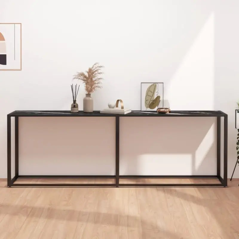 Bijzettafel van gehard glas en gepoedercoat staal voor een stijlvolle woonkamer - Bijzettafels