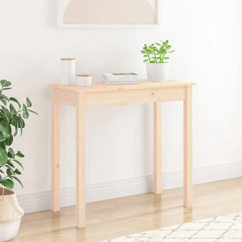 Bijzettafel van massief grenenhout met rustieke uitstraling - Naturel / 1 / 80 cm - Bijzettafels