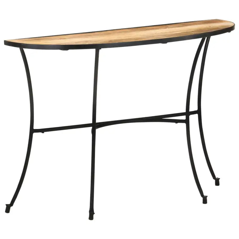 Bijzettafel van massief mangohout met elegant halfrond ontwerp - Bijzettafels