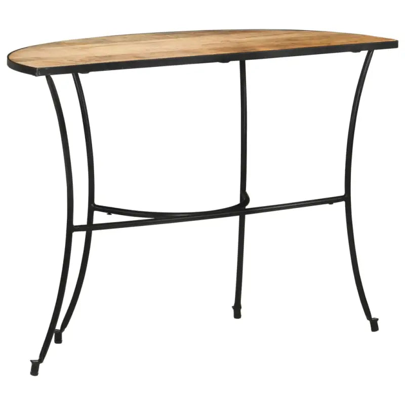 Bijzettafel van massief mangohout met elegant halfrond ontwerp - Bijzettafels
