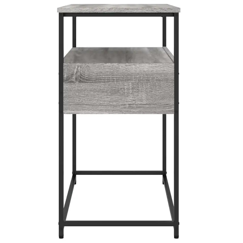 Bijzettafel wandmodel met bewerkt hout en metalen frame - Bijzettafels