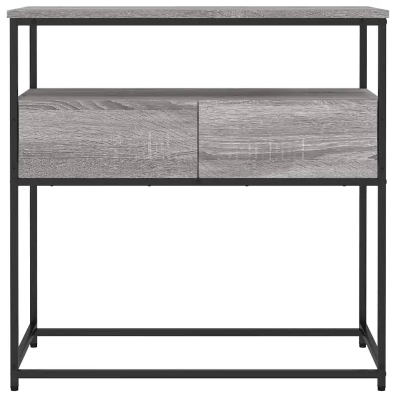 Bijzettafel wandmodel met bewerkt hout en metalen frame - Bijzettafels
