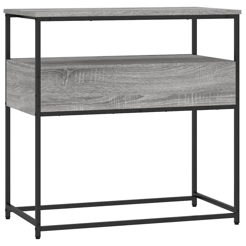 Bijzettafel wandmodel met bewerkt hout en metalen frame - Bijzettafels