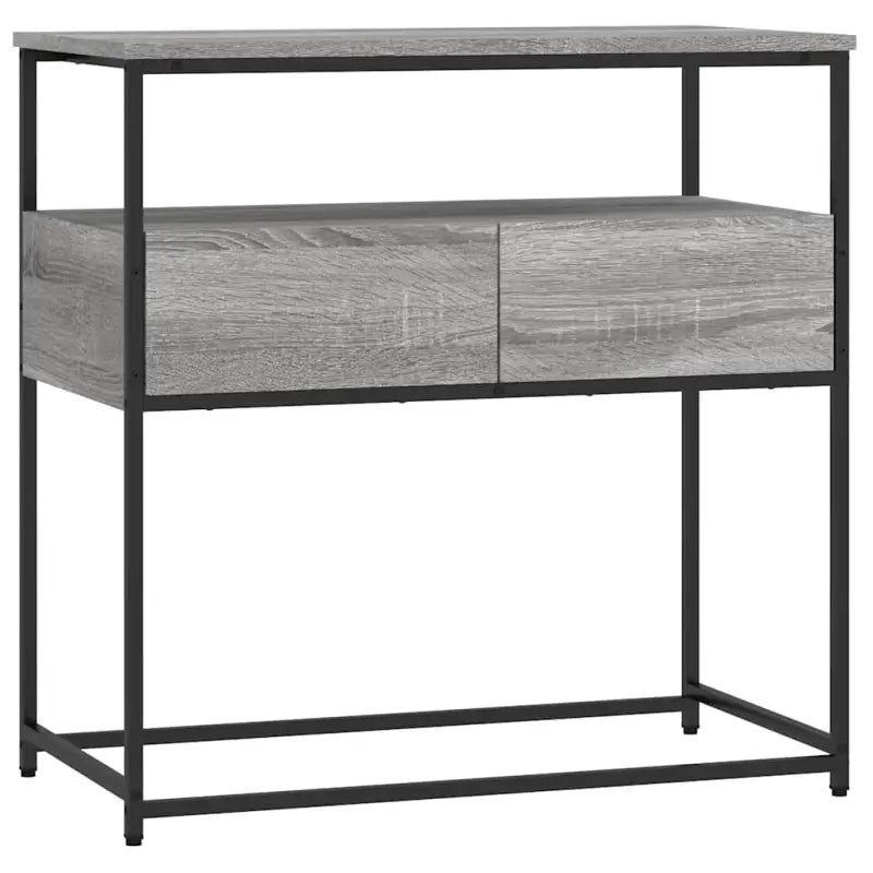 Bijzettafel wandmodel met bewerkt hout en metalen frame - Bijzettafels