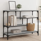 Bijzettafel wandmodel met bewerkt hout en metalen frame - Grijs sonoma / 1 - Bijzettafels