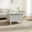Bijzettafels met bewerkt hout en houten poten voor een Scandinavisch interieur - Betongrijs / 1 - Bijzettafels