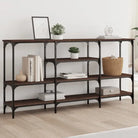 Bijzettafels met bewerkt hout en metalen frame voor een onderhoudsvrije look - Bijzettafels