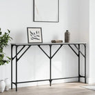 Bijzettafels met bewerkt hout en metalen frame voor elegante interieurs - Grijs sonoma / 140 x 23 x 75 cm / 1