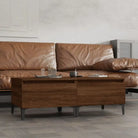 Bijzettafels met bewerkt hout voor een industriële woonkamerstijl - bruin eikenkleur / 2 - Bijzettafels