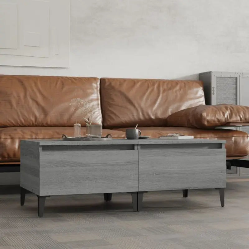 Bijzettafels met bewerkt hout voor een industriële woonkamerstijl - Grijs sonoma / 2 - Bijzettafels