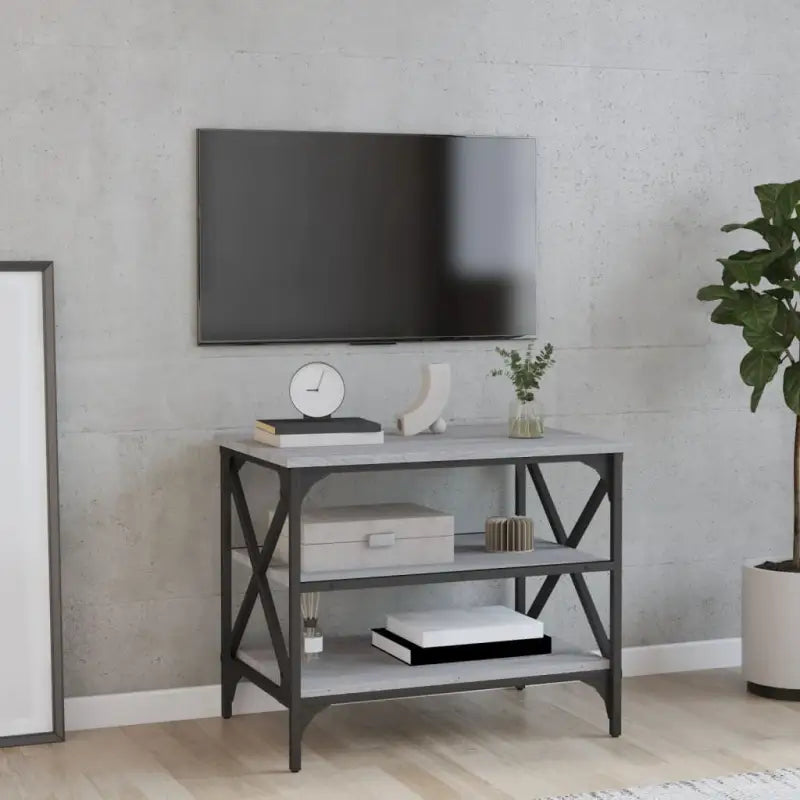 Bijzettafels van bewerkt hout met trendy en duurzame design - Grijs sonoma / 60 x 40 x 50 cm / 1 - Bijzettafels