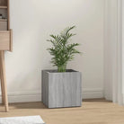 Bloeipot Grijs Sonoma Eiken van bewerkt hout voor planten en bloemen - Bloempotten & plantenbakken