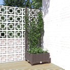Bloempot met latwerk voor klimplanten in tuin of terras - Bruin / 40 x 40 x 121.5 cm / 1 - Bloempotten & plantenbakken