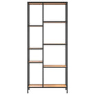 Boekenkast in bewerkt hout voor extra opbergruimte in kleine ruimtes - Lichtbruin / 1 / 180 cm - Boekenkasten
