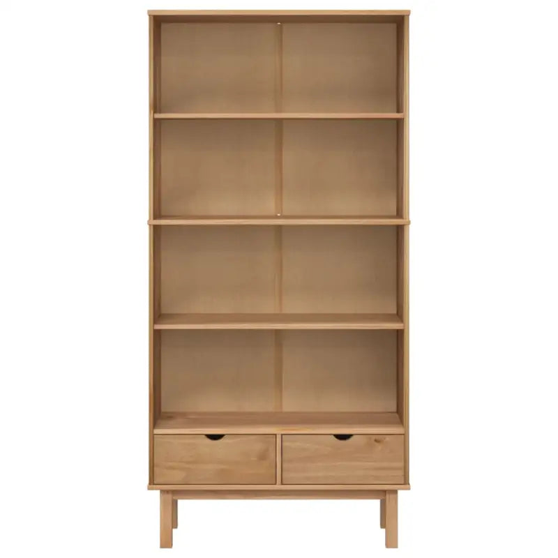 Boekenkast in Scandinavisch ontwerp van massief grenenhout - Bruin / 1 - Boekenkasten