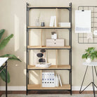 Boekenkast met bewerkt hout en verstelbare poten voor een stijlvol interieur - Sonoma eiken / 1 / 158 cm - Boekenkasten
