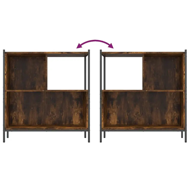 Boekenkast met stevige constructie van bewerkt hout voor interieurvoering - Boekenkasten