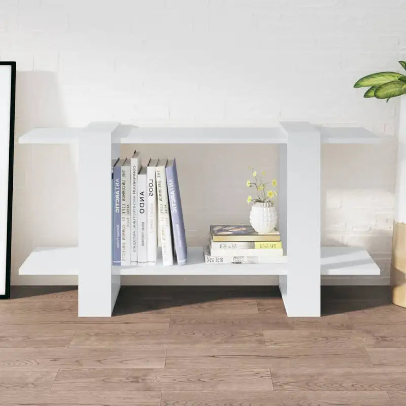 Boekenkast van bewerkt hout in grijs sonoma eiken stijl - Wit / 1 - Boekenkasten