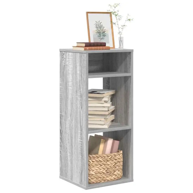 Boekenkast van bewerkt hout in grijs sonoma stijl - Grijs sonoma / 34 x 31 x 80 cm / 1 - Boekenkasten