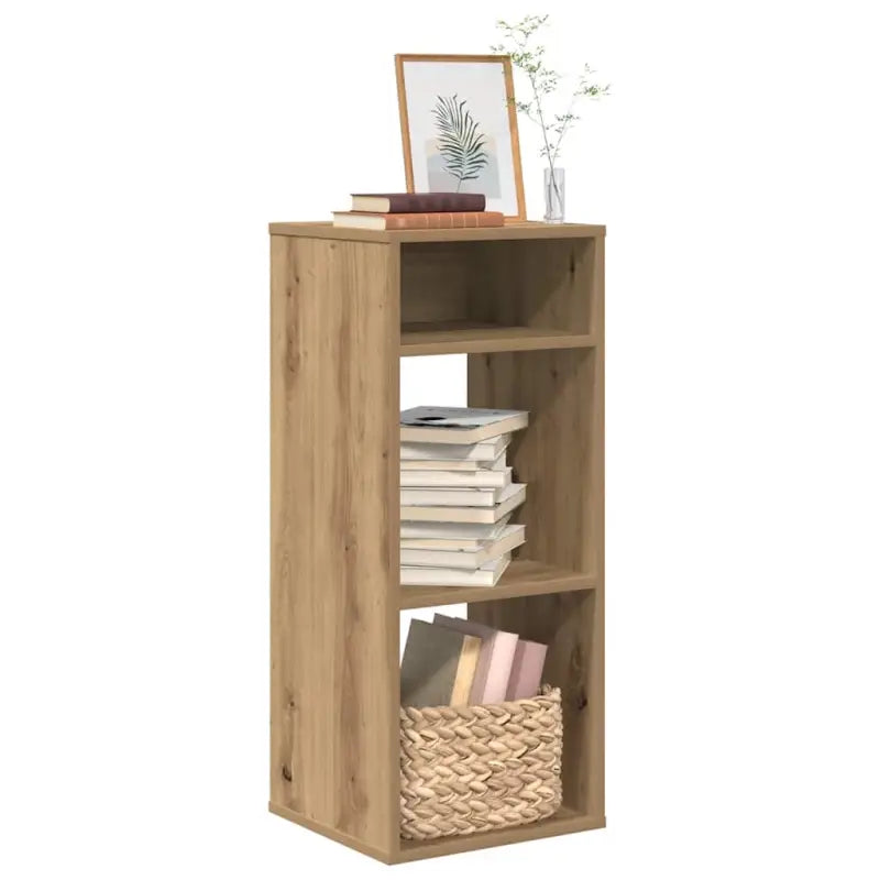 Boekenkast van bewerkt hout in grijs sonoma stijl - artisanaal eikenkleurig / 34 x 31 x 80 cm / 1 - Boekenkasten
