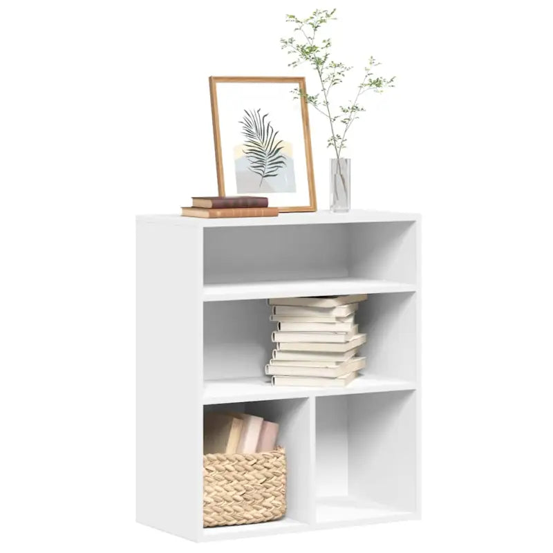 Boekenkast van bewerkt hout in grijs sonoma stijl - Wit / 60 x 30 x 71.5 cm / 1 - Boekenkasten