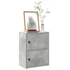 Boekenkast van bewerkt hout in grijs sonoma voor een stijlvolle organisatie - Betongrijs / 1 / 52 cm - Boekenkasten