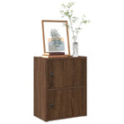 Boekenkast van bewerkt hout in grijs sonoma voor een stijlvolle organisatie - bruin eikenkleur / 1 / 52 cm